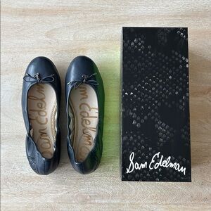 Sam Edelman Felicia Ballet Flat in Navy Leather NEW